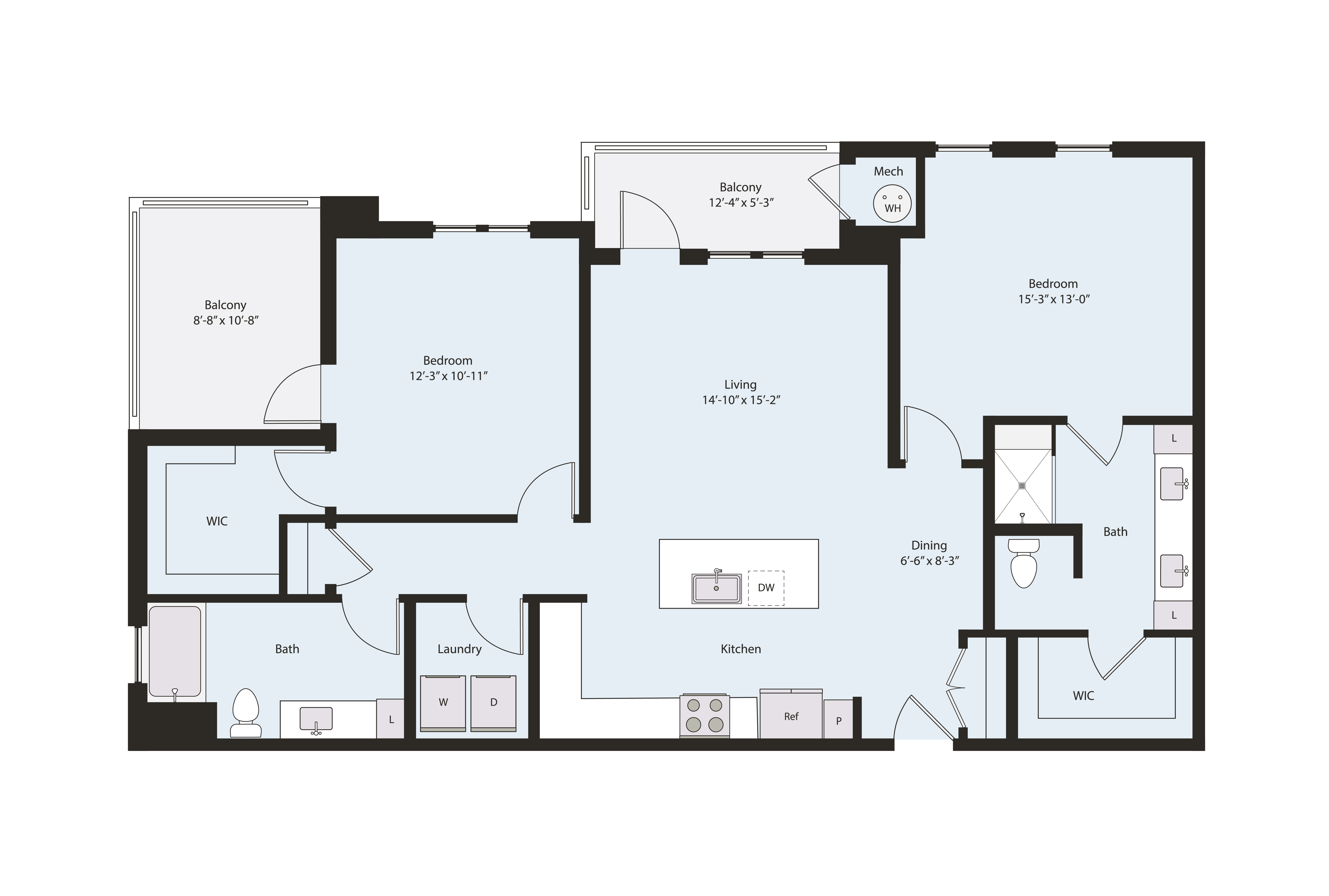 Floor plan layout diagram for B3-1
